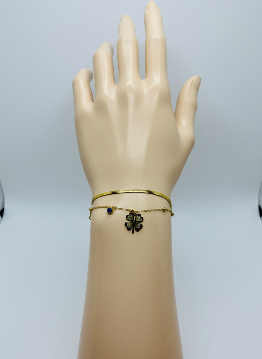Two-Layer Clover Bracelet