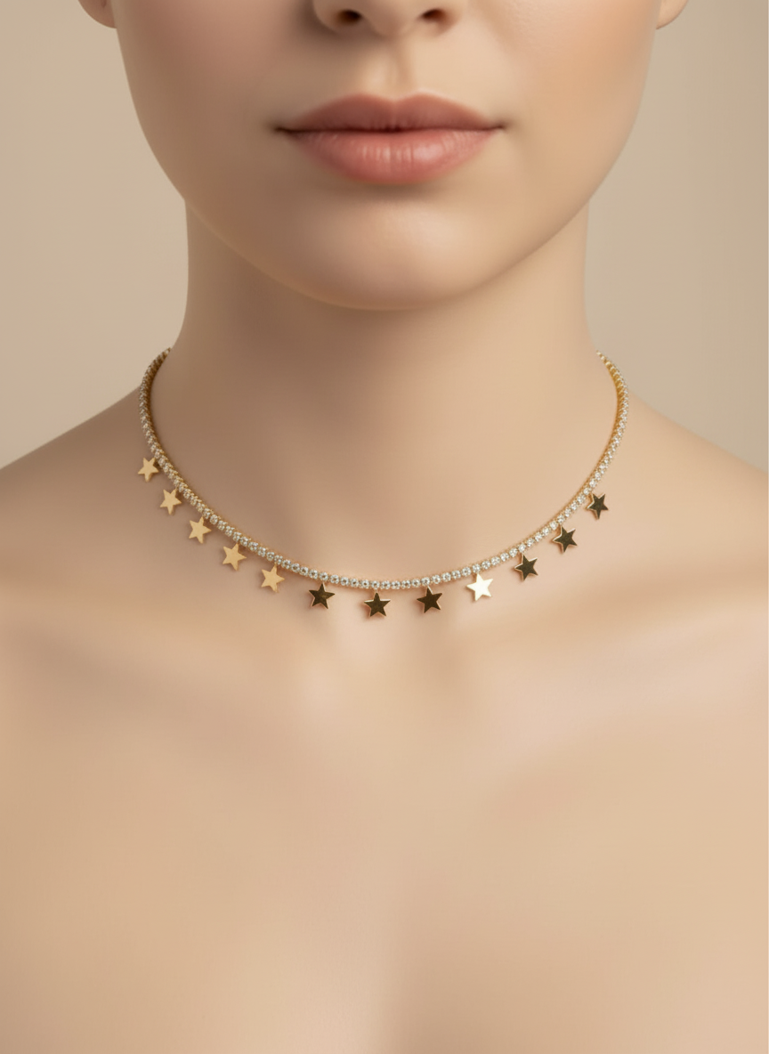 Star Charm Necklace – 14K Gold Plated