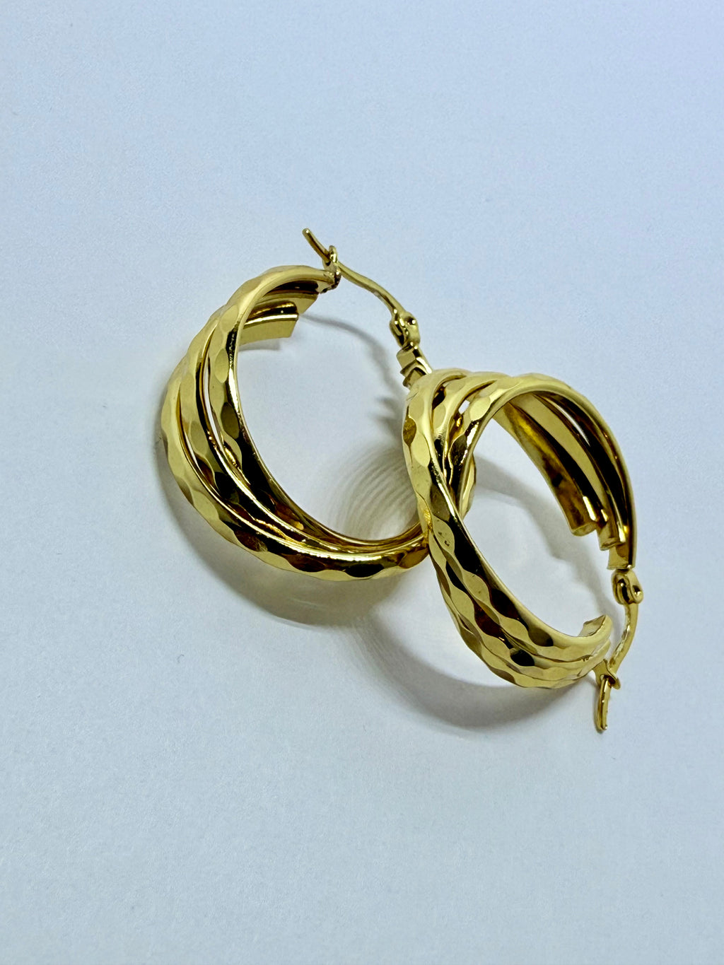 Twisted Hoop Earrings - 18K Gold Plated