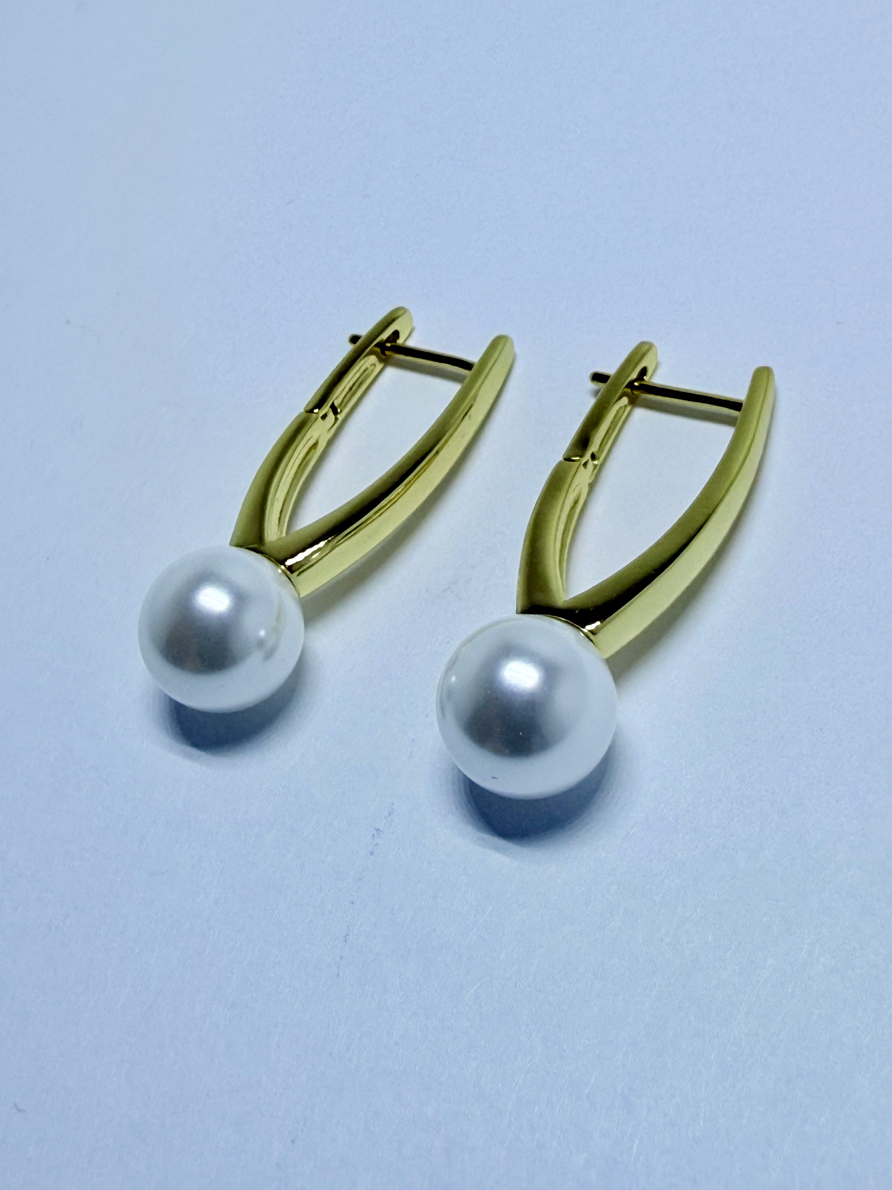 Pearl Drop Earrings – 18K Gold Plated